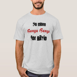 T-shirt não mais bunga do bunga para Silvio