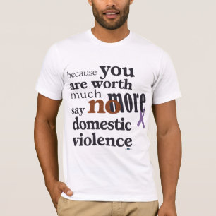 T-shirt Não mais violência doméstica