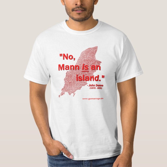 T-shirt Não, Mann é uma ilha! (Frente)