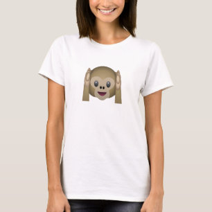 T-shirt Não ouça nenhum macaco mau Emoji