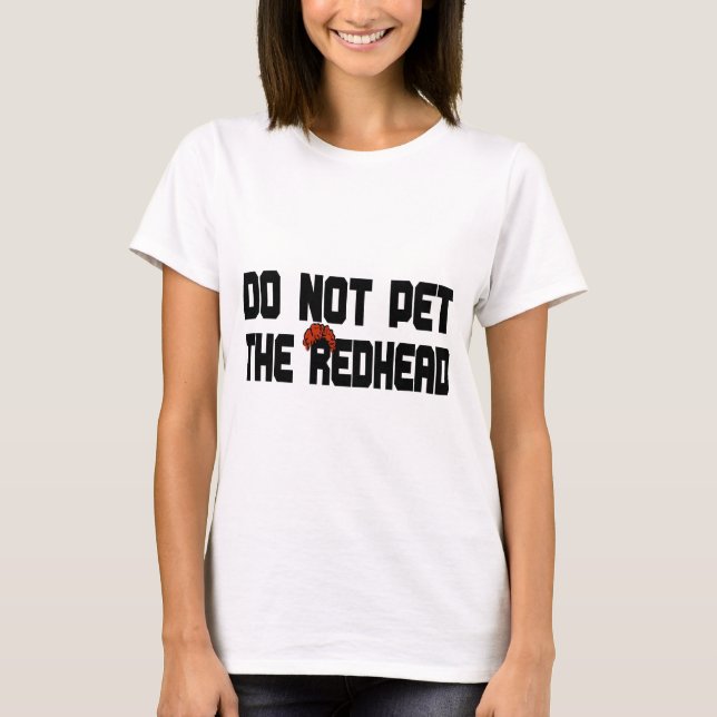 T-shirt Não pet o Redhead (com peruca) (Frente)