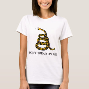 T-shirt não pise em mim - o libertário da bandeira de
