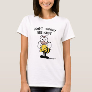 T-shirt Não preocupe bonito feliz da abelha