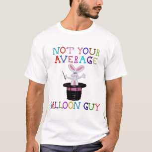 T-shirt Não seu coelho médio da cara do balão no chapé