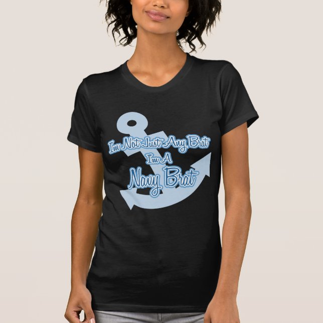 T-shirt Não sou qualquer Brat, sou um Brat Marinho (Frente)