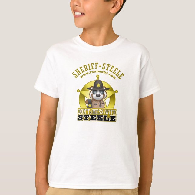 T-shirt Não suje com Steele (xerife Steele) (Frente)