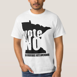 T-shirt não vote NENHUMA ALTERAÇÃO do ÓDIO do CASAMENTO do