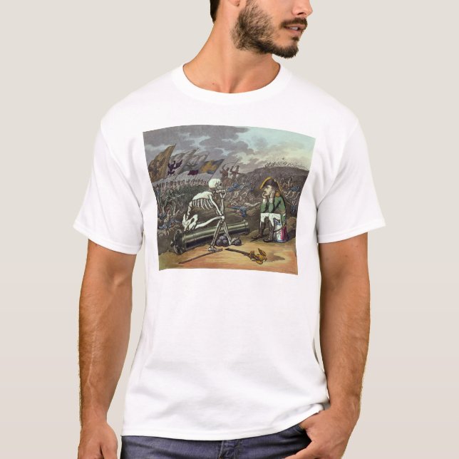 T-shirt Napoleon e esqueleto, 18o (Frente)