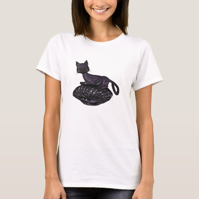 T-shirt Nápoles para Gatos Roxos (Frente)