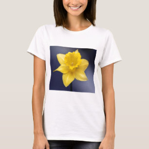 T-shirt Narciso Amarelo Flor Pintor aquoso Floral