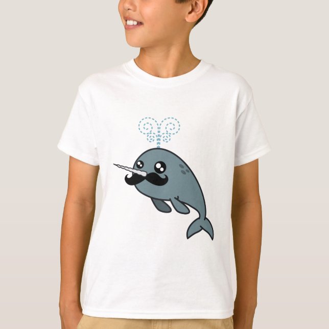 T-shirt Narwhalstache (Frente)