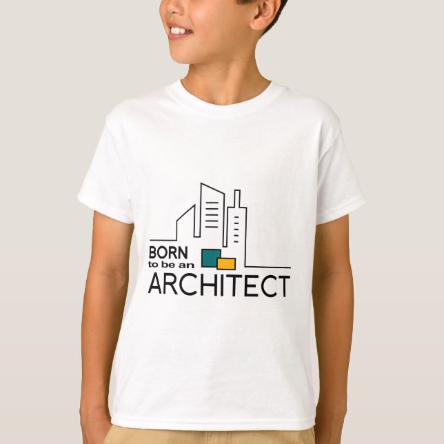 T-shirt Nascer a ser um arquiteto (Frente)