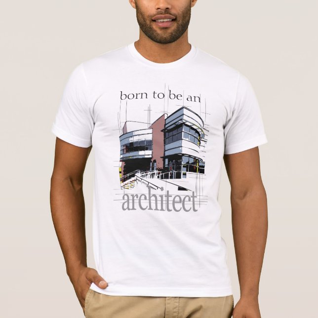 T-shirt Nascer a ser um arquiteto (Frente)