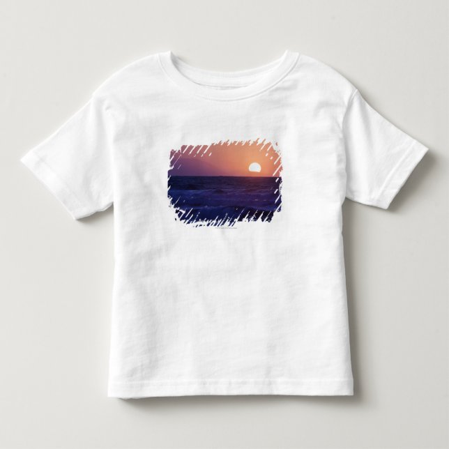 T-shirt Nascer do sol sobre a baía de Malaga (Frente)