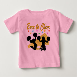 T-shirt NASCER Dourado PARA O CHEERLEADER MEGAPHONE CHEER