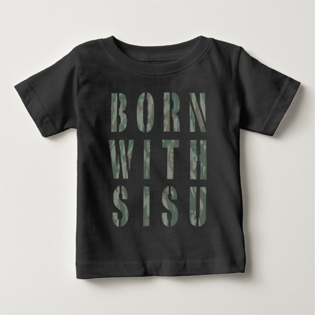 T-shirt Nascido com Sisu Camo 1 (Frente)