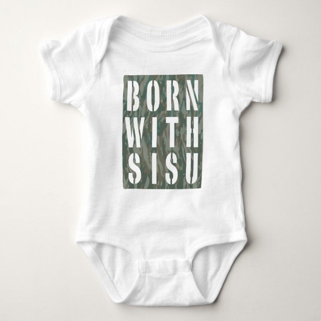 T-shirt Nascido com Sisu Camo 3 (Frente)