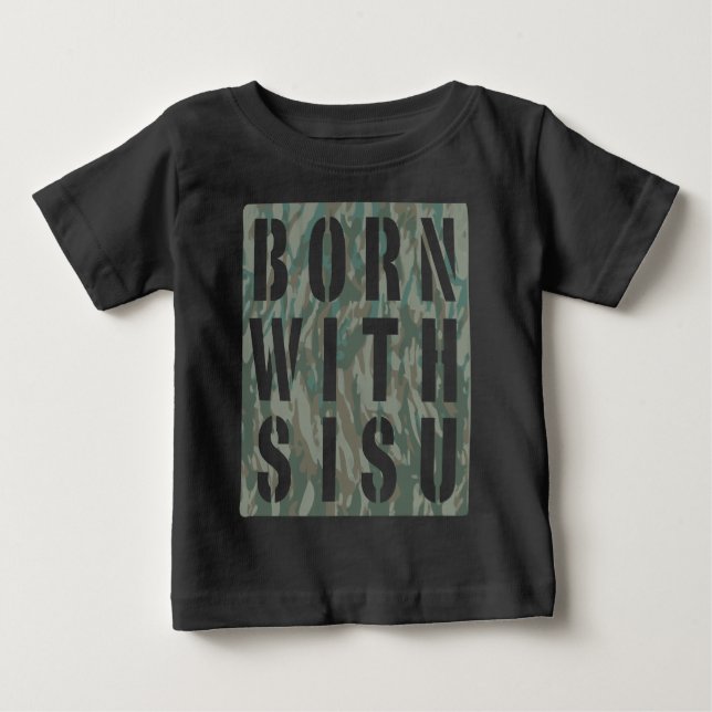 T-shirt Nascido com Sisu Camo 3 (Frente)