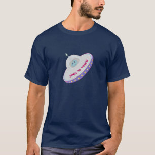T-shirt Nascido para viajar alienígena fofo & disco voador