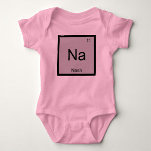 T-shirt Nash Name Chemistry Elemento Periódico Mesa