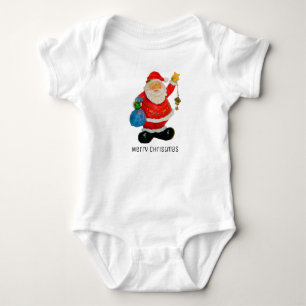 T-shirt Natal bonito do pai de Papai Noel com saco