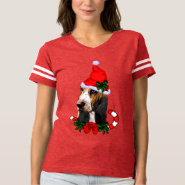 T-shirt Natal de Basset Hound