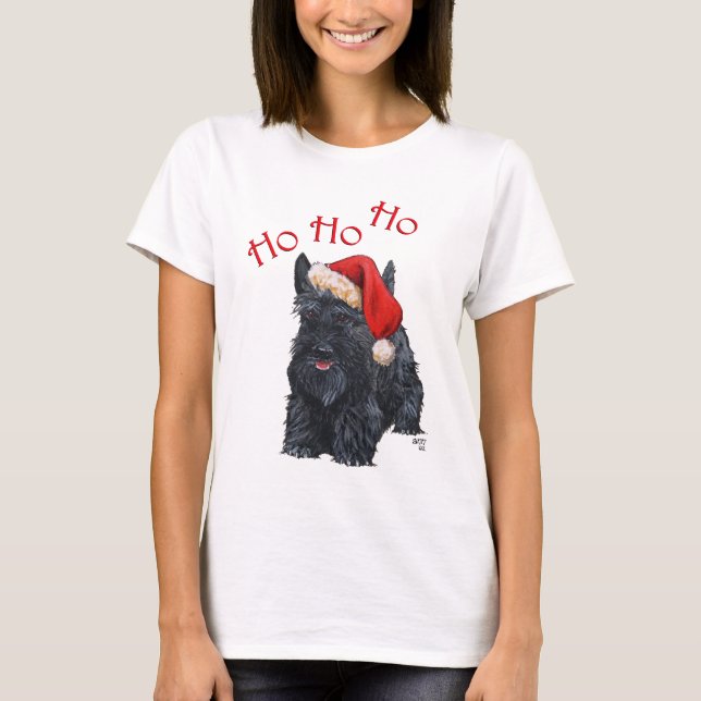 T-shirt Natal do Terrier Escocês (Frente)