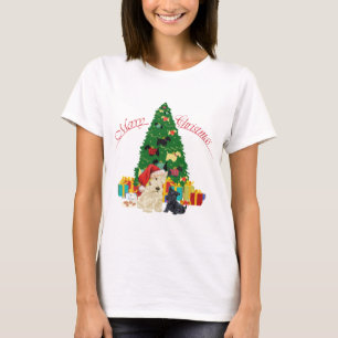 T-shirt Natal do Terrier Escocês