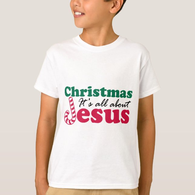 T-shirt Natal - é toda sobre Jesus (Frente)