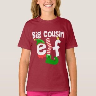 T-shirt Natal grande do duende do primo
