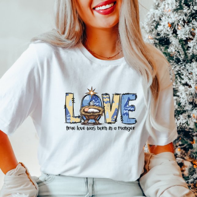T-Shirt Natal Natividade AMOR (Criador carregado)