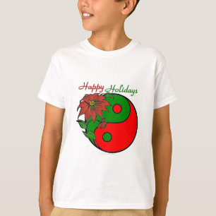 T-shirt Natal Yin Yang Poinsettia