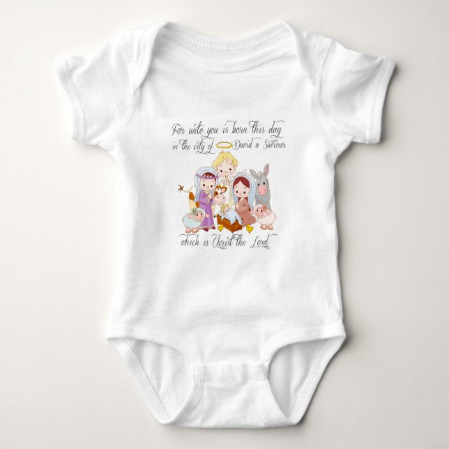 T-shirt Natividade de Jesus do bebê (Frente)