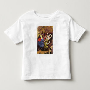 T-shirt Natividade, detalhe de três anjos, c.1425