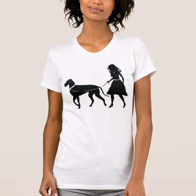 t-shirt natural das orelhas de great dane para (Frente)
