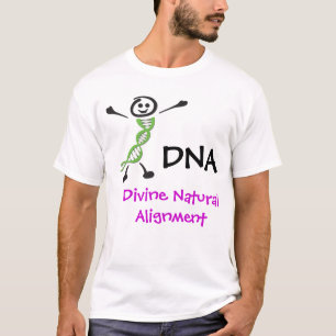 T-shirt natural divino do alinhamento do ADN Dan