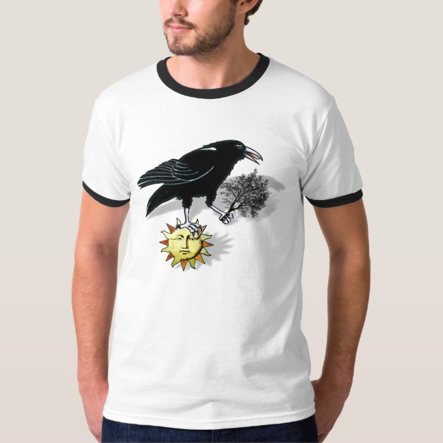 T-shirt natureza do corvo (Frente)