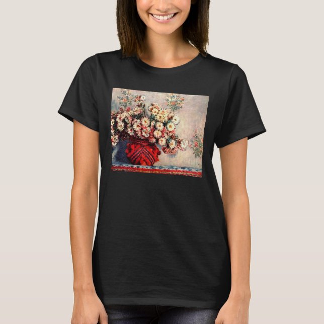 T-shirt Natureza-morta com Crisântemos de Claude Monet (Frente)