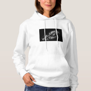 T-shirt Natureza-morta de clarinete antigo, P&B