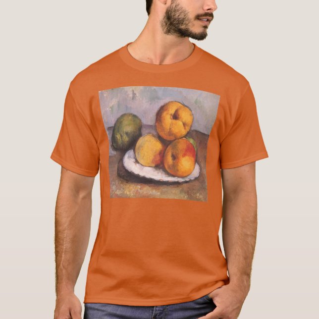 T-shirt Natureza Morta Quince, Maçãs, Peras por Paul Cezan (Frente)