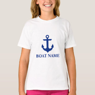 T-shirt Náutica Nome do Barco Anchor Girls White