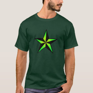 T-shirt náutico da estrela com estrela verde