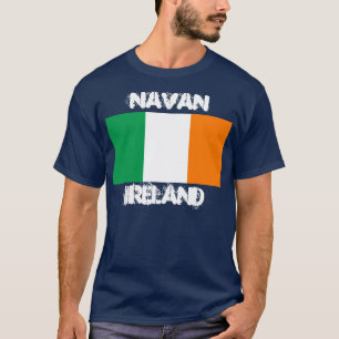 T-shirt Navan, Ireland com bandeira irlandesa