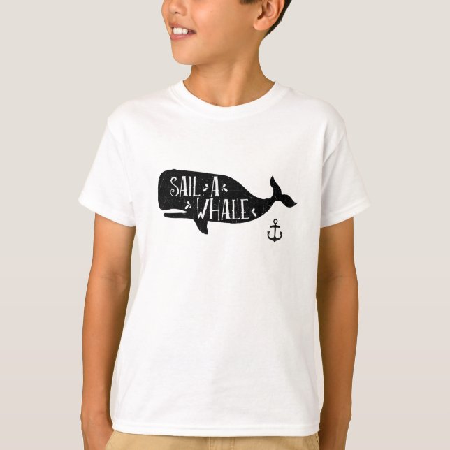 T-shirt Navegue uma baleia (Frente)