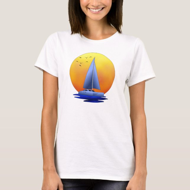 T-shirt Navigação do catamarã (Frente)