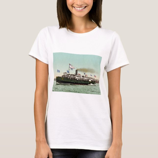 T-shirt Navio a vapor "cidade de Erie" 1900 (Frente)