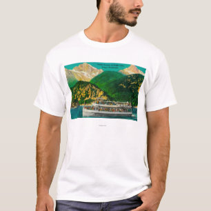T-shirt Navio a vapor do turista no lago Diablo, Skagit