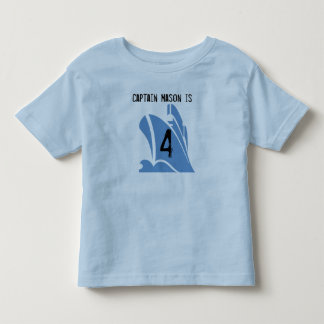 T-shirt Navio Capitão Personalizável 4º Aniversário