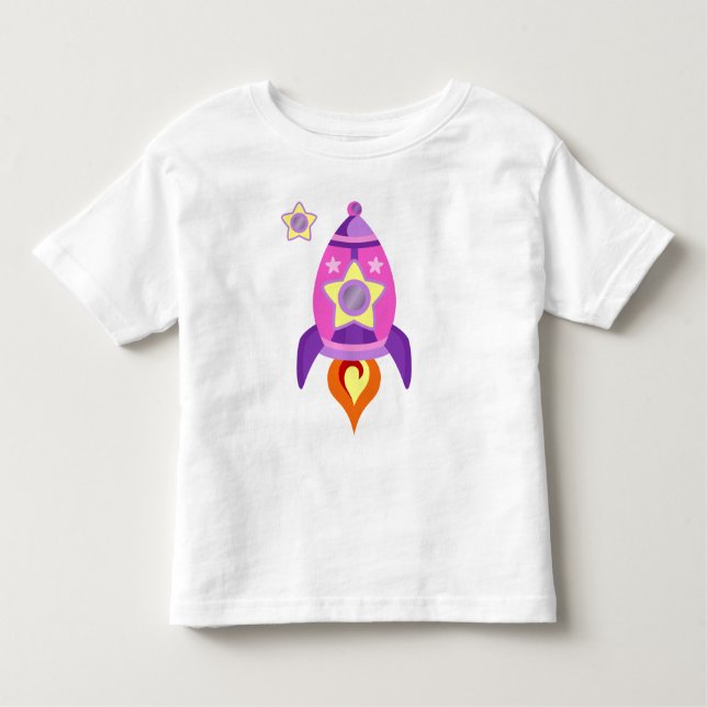 T-shirt Navio cor-de-rosa de Rocket (Frente)