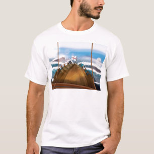 T-shirt Navio em um Atlântico Tempestuoso